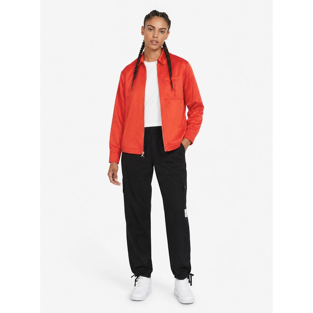 Nike Jordan Women's‎ Jacket 3X Red Full Zip Loose Fit Lightweight Streetwear